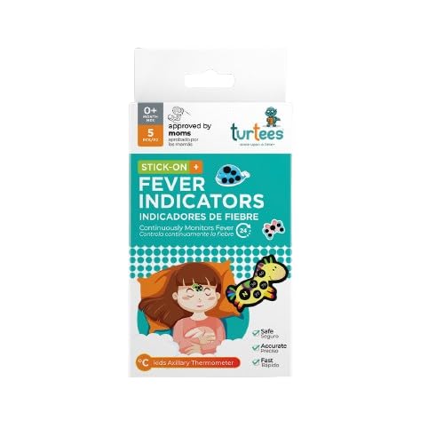 Turtees® Baby Fever Indicator sticker, Allows to Continuously Monitor Fever or Temperature for Up to 48 Hours, Colorful Stick-on that is Safe, Accurate, and Fast-image-23