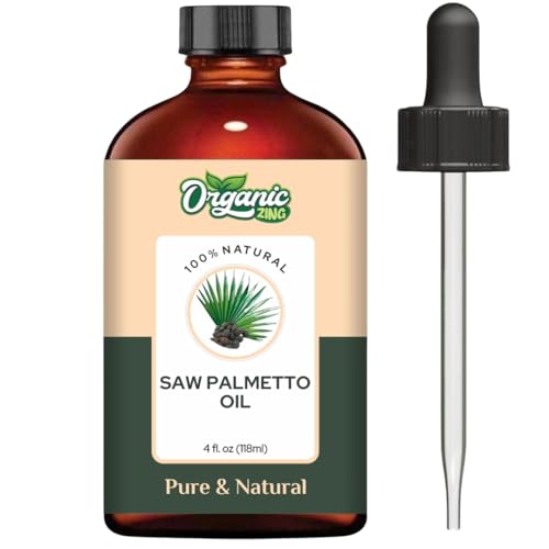 Image of Organic Zing Saw Palmetto Oil Cosmetic Grade - 118 ml - Botanical Oil for Hair Scalp Massage & DIY Beauty Formulations