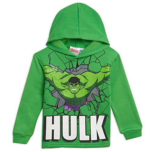Marvel Avengers Big Boys' Fleece Hoodie and Joggers Set Hulk Green 10-12 - image 3