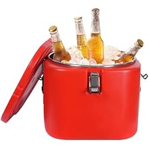 2 Pcs Insulated Beverage Containers, 20L/5.28Gal Red Insulated Beverage Cooler, Portable Cold Hot Drink Container, Insulated Bucket for Hot Tea & Coffee, Cold Milk, Juice-Square