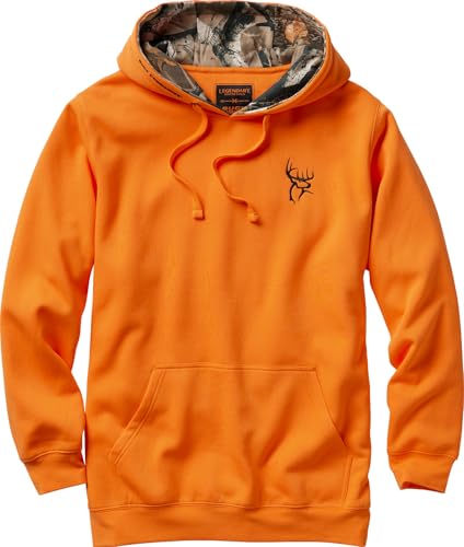 Legendary Whitetails Mens Buck Commander Trailhead Camo Hoodie Inferno Large