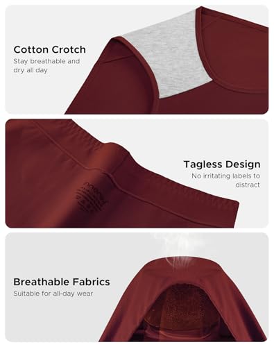 Image of INNERSY Women's Cotton Underwear High Waisted Briefs 4-Pack