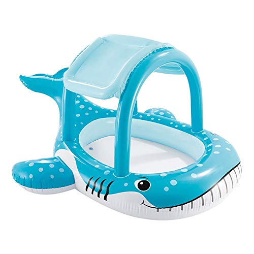 QJJML Inflatable Floating Row, Whale Sunshade Inflatable Pool Baby Marine Ball Pool