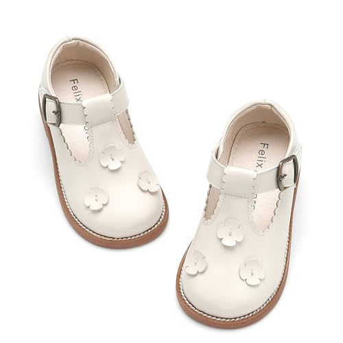 Image of Felix & Flora Toddler Girl Mary Jane Dress Shoes - School Oxford Flats for Girl Party Shoes.