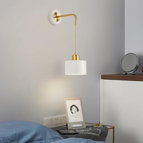 Aplique de pared E27 que elimina cables de carga con luz regulable blanca 7