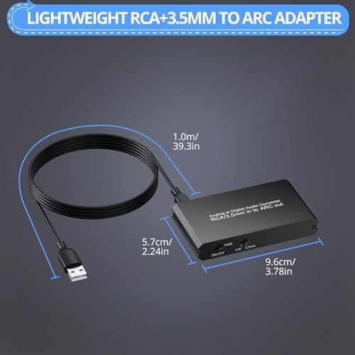 Convertidor de audio analógico a digital para audio ARC sin cortes 5
