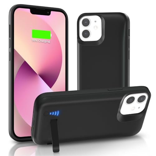 SlaBao Battery Case for iPhone 8/7/6/6S/SE(2022/2020), 5000mAh Ultra-Slim Protective Charging Case Rechargeable Extended Battery Charger Cover - 4.7 inch Black