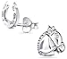 Produktbild Tiwoca Jewellery - Mädchen Pferd Ohrringe, Pferd Ohrstecker mit Kopf und Hufeisen, Nickelfreier Silber, Pferde Kinder, Inklusive kostenloses Schmucketui und Schmuckpoliertuch