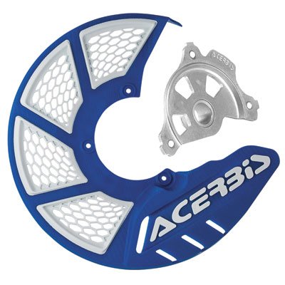 Acerbis X-Brake Vented Front Disc Cover with Mounting Kit Blue/White for Yamaha YZ250 2002-2018