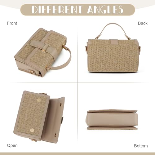 SUKUTU Summer Straw Shoulder Bag for Women Stylish Beach Vacation Crossbody Clutch Purses Handbag2