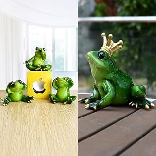 Frog Crown Prince Prime Funny Decorations See Hear Speak No Evil