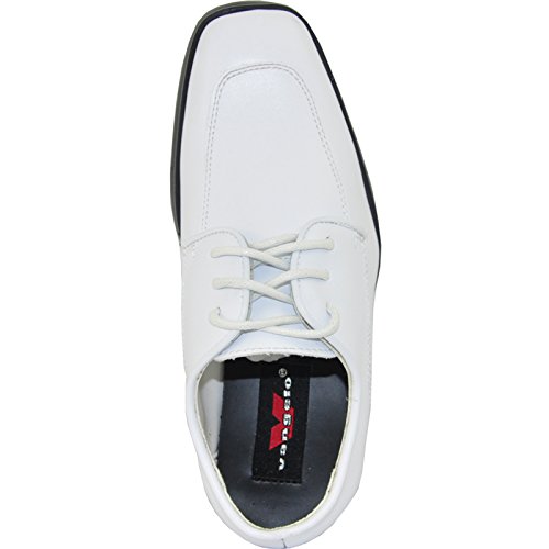 Image of VANGELO Men Dress Shoe TAB and Tux Oxford Formal Tuxedo for Prom Wedding Uniform Medium and Wide Width Black Grey Ivory White Patent