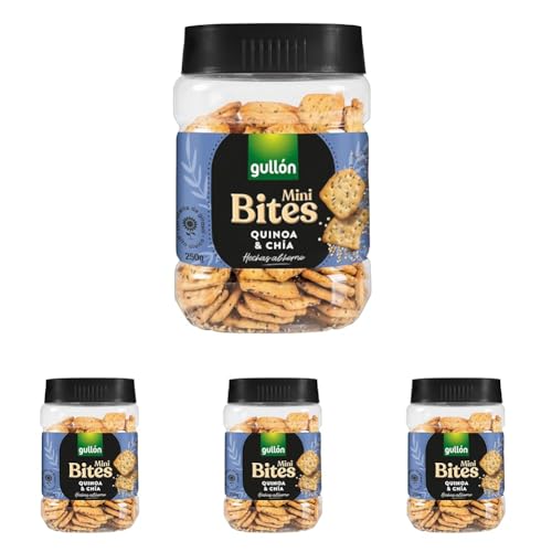 Gullón Galletas Saladas Quinoa y Chía, 250g (Paquete de 4)