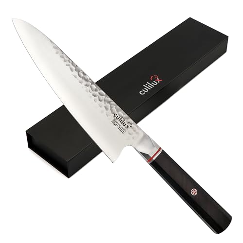 culilux® Kyoto Gyuto 20 cm extrem scharfes Profi Kochmesser aus deutschem NC62 Stahl 61HRC ergonomischer Micarta-Griff High Carbon Küchenmesser