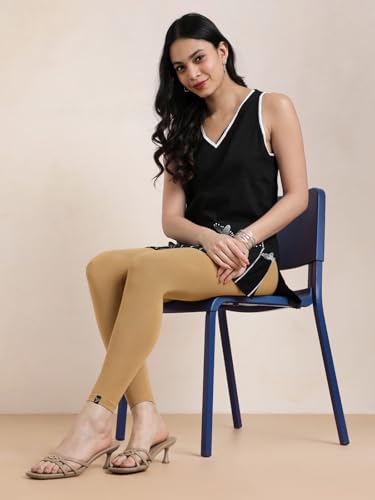 Image of TWIN BIRDS Women Viscose Ankle Leggings | Stretchable Kurti Wear Bottom