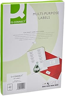 Q-Connect 4 Label/A4 Sheet KF01004, 105 x 148 mm - White, Pack of 100