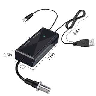 Indoor TV Antenna Amplifier, Digital Antenna Signal Booster, 25dB High Gain Powerful Antennas Booster, Suit for All TV Antennas (Black)