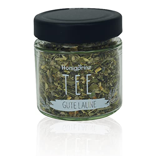 Honigprinz Tee im Glas aus traditioneller Teemanufaktur | "Gute Laune Tee" - feinste Kräuterteemischung | abgefüllt von Honigprinz Deine Familien - Imkerei Cover