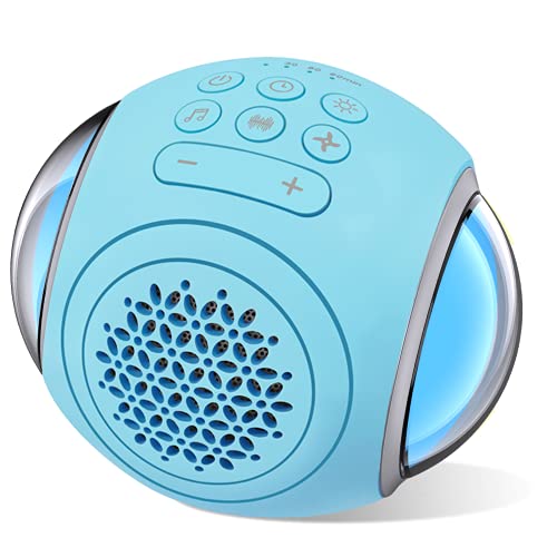 Portable Sound Machine for Adults, USB Rechargeable Night Light for Bedroom, 35 Soothing Sounds, Auto-Off Timer Sleep Sound Machine, White Noise Machine for Sleeping, Travel, Home, Office Privacy