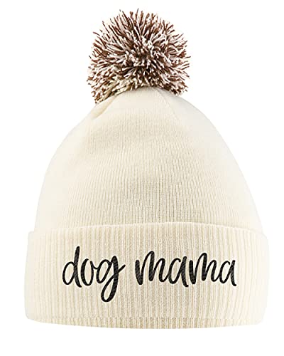 Purple print house bonnet à pompon dog mama