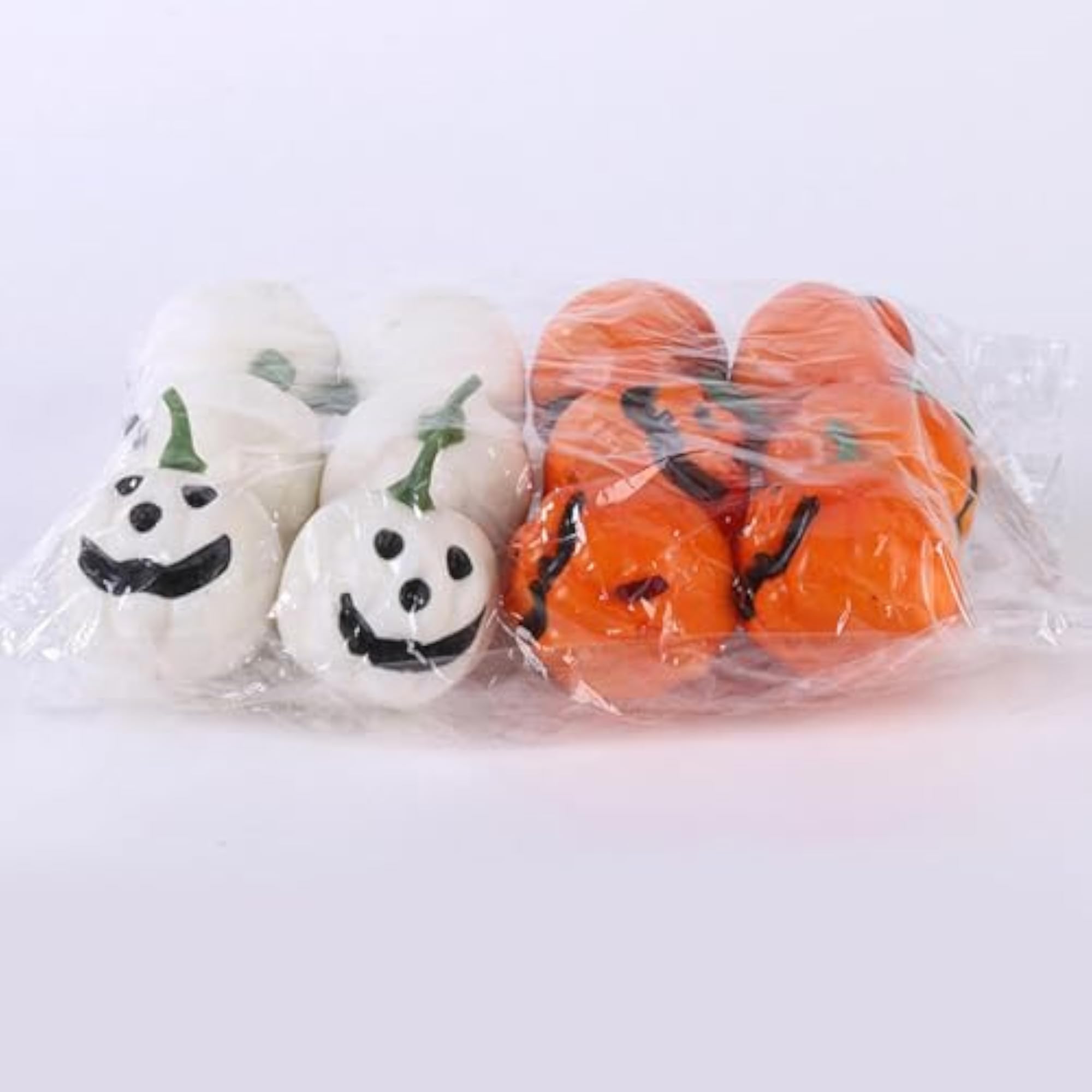 12Pcs Artificial Smiling Face Pumpkins Halloween Supplies