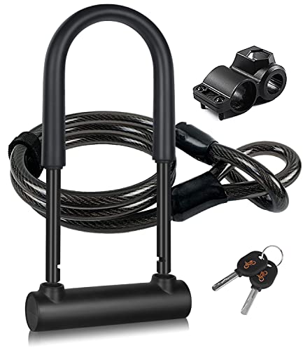 KASTEWILL Large Bike Locks Heavy Duty Anti Theft.Secure Combination Bike U Lock with 16mm Shackle, 4ft Length Security Cable.U Bolt Bike Lock for E-Bike,Mountain Bike,Road Bike (Black Large) KASTEWILL Large Bike Locks Heavy Duty Anti Theft.Secure Combination Bike U Lock with 16mm Shackle, 4ft Length Security Cable.U Bolt Bike Lock for E-Bike,Mountain Bike,Road Bike (Black Large)