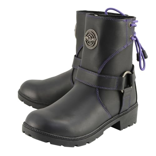Image of Milwaukee Leather Women's Premium Leather Motorcycle Harness Boots Collection MBL - 6.5