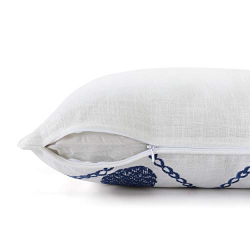 Tommy Bahama Home Throw Pillow Soft Bedding With Zipper Closure, Stylish Tropical Home Decor, 1 Count (Pack Of 1), Pineapple Resort Blue #TOP2