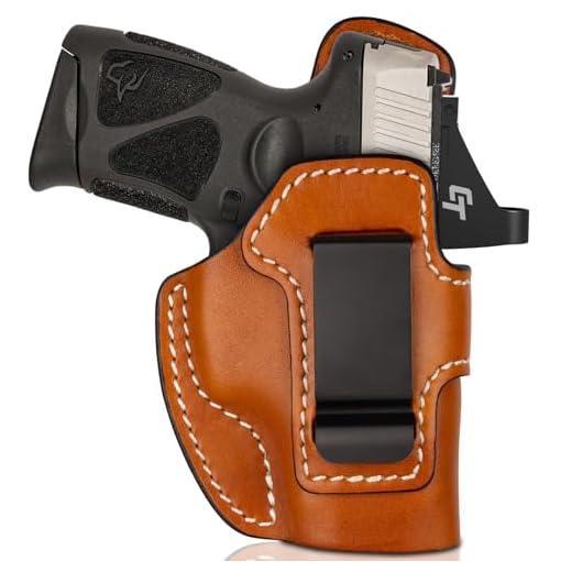Premium IWB Leather Holster for Taurus G3C/G2C/G2S/G2 PT111/PT140/G3C Toro/TX22 Compact, Optic-Ready Concealed Carry Holster, Steel Clip Fits 1.75" Belt, Inside Waistband, Classic Brown, Right Hand