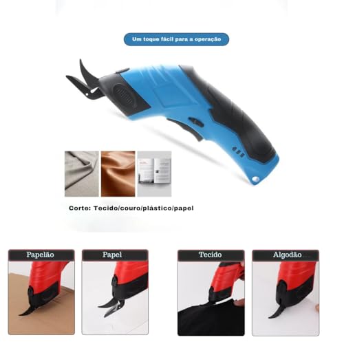 Tesoura Elétrica de Precisão Recarregável USB Portátil Cortes Perfeitos e Sem Esforço Ideal para Tec