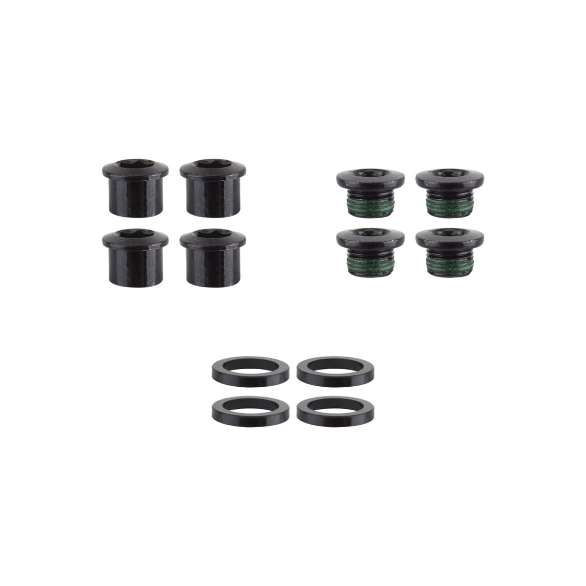 Truvativ CBT102 Chainring Bolt Kit 4 Arm for Single No Guard Steel, Black