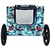Zefvkip Heavy Duty Collapsible Pet Bike Trailer Foldable Dog/Cargo Carrier for Bicycles, Blue & Grey