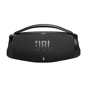 JBL Boombox 3 Wi-Fi, Wireless Portable Bluetooth Speaker, 24H Playtime, Deepest Bass, Built-in Powerbank, Wi-Fi with AirPlay, Alexa Multi-Room, Chromecast Built-in, PartyBoost, IP67, App (Black)