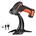 Produktbild Tera Wireless Barcode Scanner 1D Laser Barcodeleser Bluetooth 2,4GHz Kabellos USB Handscanner mit Halterung Ständer, HW0005Laser