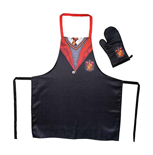 SD toys Delantal Cocina Gryffindor School Uniform Apron and Oven Mitt Harry...