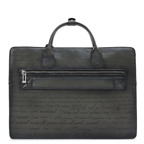 Image of Da Milano Leather Laptop Bag - Fits Up To 15 inch Laptop
