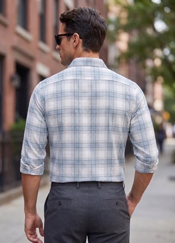 Image of IndoPrimo Men's Stylish Cotton Blend Casual Checks Shirt || Full Sleeve Shirt for Man || Perfect for Casual and Classic Fit & Style || Stylish Everyday Wear