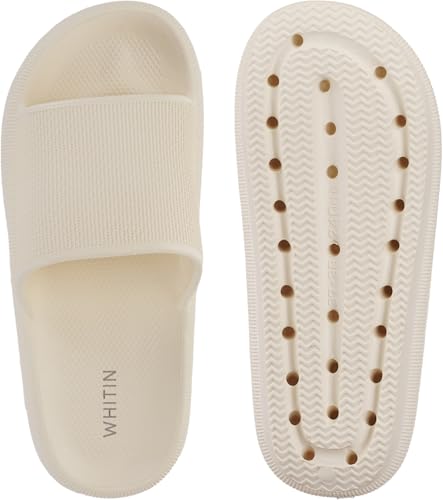 Image of WHITIN Women's Slides with Cushioned Thick Sole Slippers for Home Wear Y13 | Comfort for Daily Wear, Waterproof & Easy to Clean, Indoor & Outdoor Versatility, Lightweight EVA for All-Day