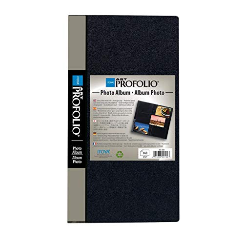 Itoya OL-120LY Art Profolio Photo Album Library Box Set of 5 Albums Within Storage Sleeve Black - Thumbnail 4