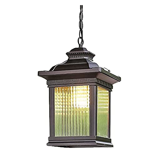 Lanterne suspendue E27 en verre pour éclairage de villa et pavillon