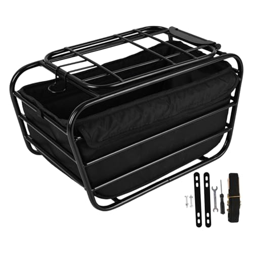 harayaa Cestino Posteriore Bicicletta Porta Animali Organizzatore Universale Struttura Solida Installazione Rapida Adatto a Spostamenti con Cani Trasporto Zai, con Fodera, 38 Cm X 23 Cm X 21.5