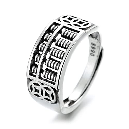 Bague homme S990 argent ajustable résout les problèmes de taille bague