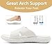 KuaiLu Womens Fashion Orthotic Slides Ladies Lightweight Athletic Yoga Mat Sandals Slip On Thick Cushion Slippers Sandals With Comfortable Plantar Fasciitis Arch Support White Size 12