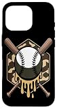 Fácil instalación Carcasa para iPhone 16 Pro Goteando Béisbol Bates Cruzados Camo Deportes Jugadores De