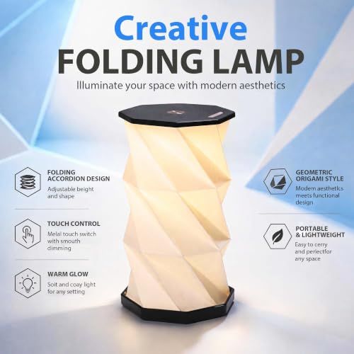 ZBOLE Portable Foldable Table Lamp, Japanese Gift, Paper Lantern Lights - image 2
