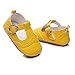 Toddler Flower Girl Shoes Mary Jane Dress Shoes Slip-on Ballet 𝙵lats Shoes Party School Shoes (Yellow, 3-6 Months)