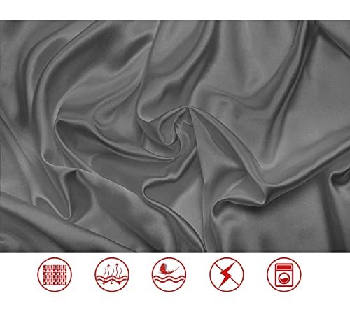 Image of Bamboo Pillow Pair 2 PC Set Organic, Natural, Softest, 400 Thread Count Cooling Like Silk (King, Charcoal Grey)