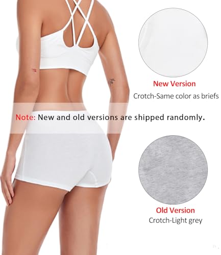 wirarpa Women's Boyshorts Panties Cotton Boxer Briefs for Ladies Underwear Shorts with Cotton Crotch 4 Pack