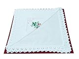  Spitzentaschentuch weiß Hochzeit Damen Braut Baumwolle Häkelspitze