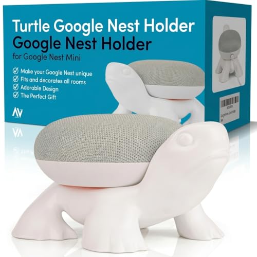 Turtle Google Home Holder Stand, Google Home mini and Google-nest mini Decorative Turtle Stand Holder Mount, Accessories for Google Home Mini, Google Speaker, Protective Stand for Google Home Mini
